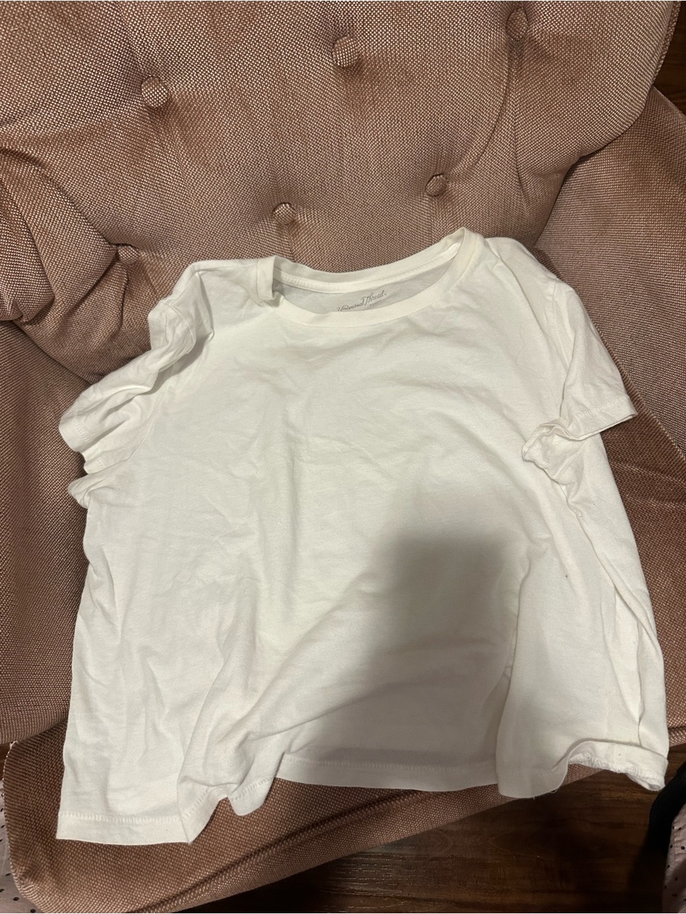Universal Thread White Crew Tee with Subtle Logo - Picture 4 of 4